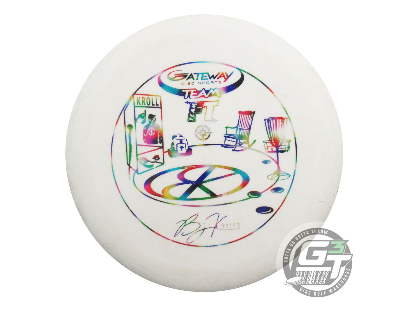 USED Gateway SSS Glow Wizard 173g White Jellybean Foil Putter Golf Disc