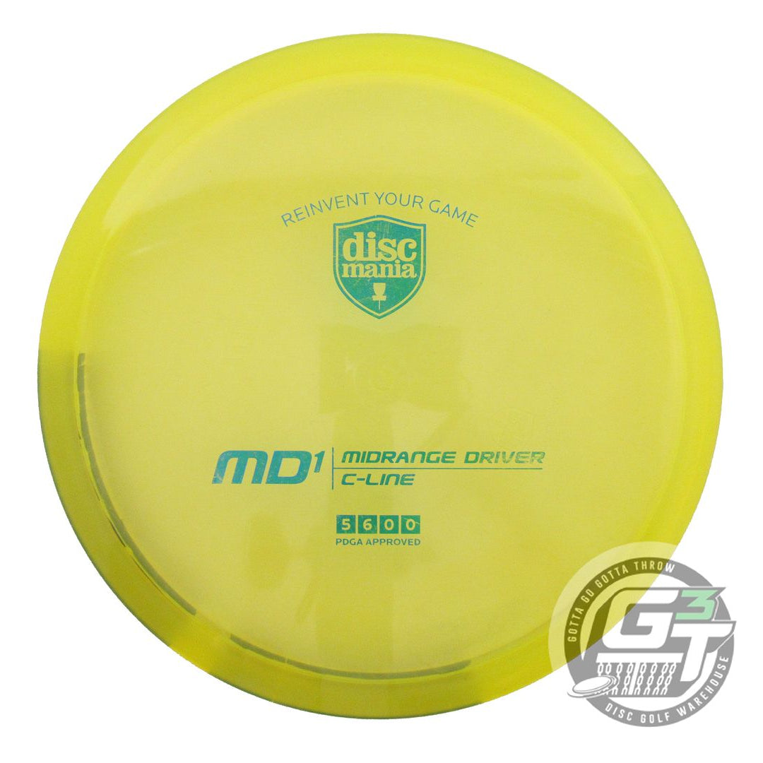 USED DiscMania C-Line MD1 177g Yellow Blue Foil Midrange Golf Disc
