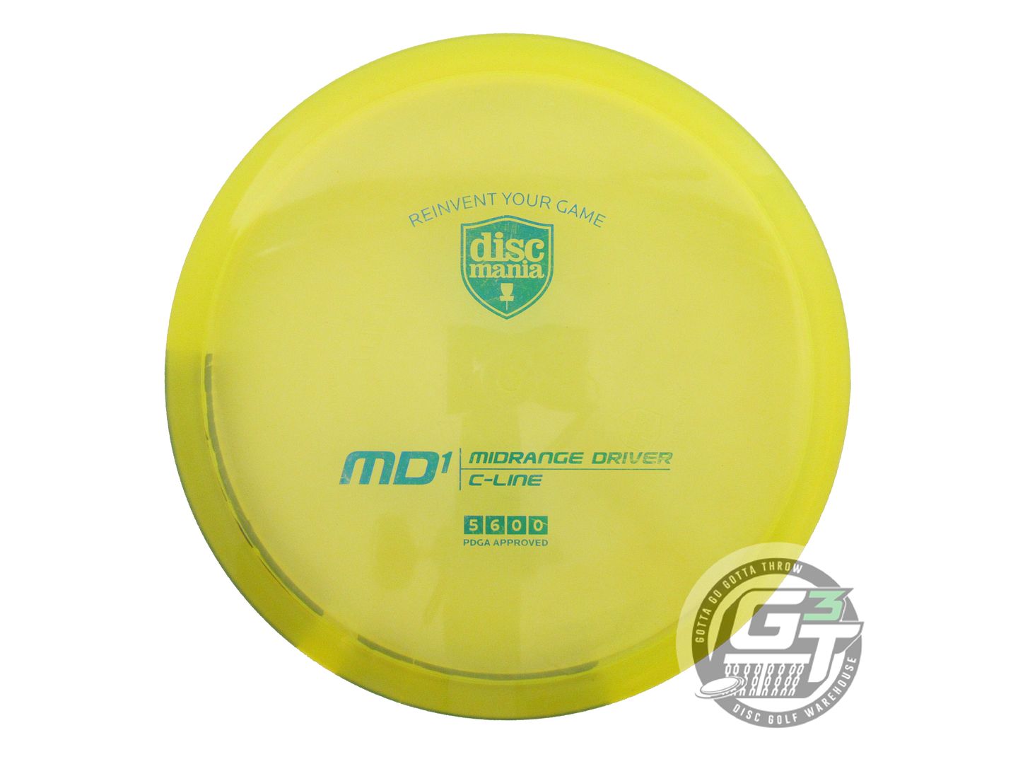 USED DiscMania C-Line MD1 177g Yellow Blue Foil Midrange Golf Disc