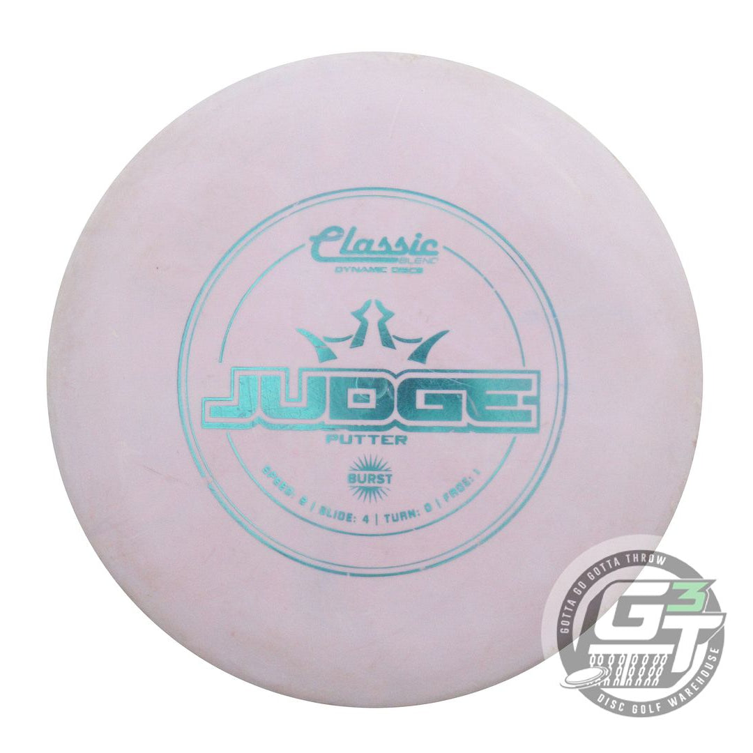 USED Dynamic Discs Classic Blend Burst Judge 174g Lilac Aqua Foil A Putter Disc