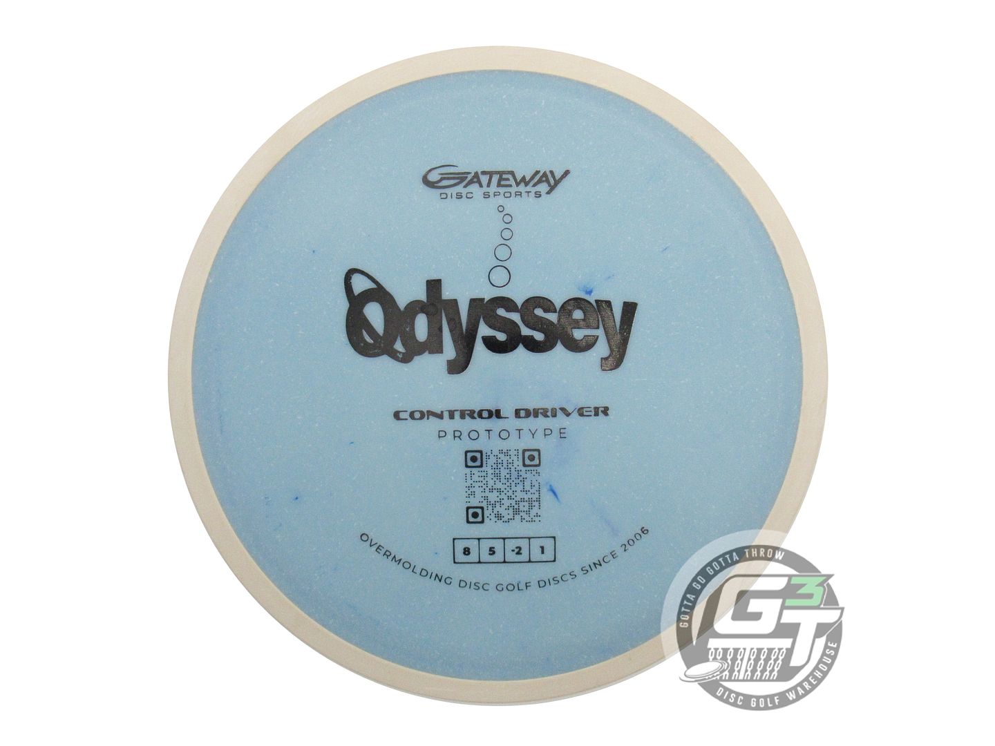 USED Gateway PROTO Super Glow Odyssey 164g Blue White Rim Fairway Driver Disc