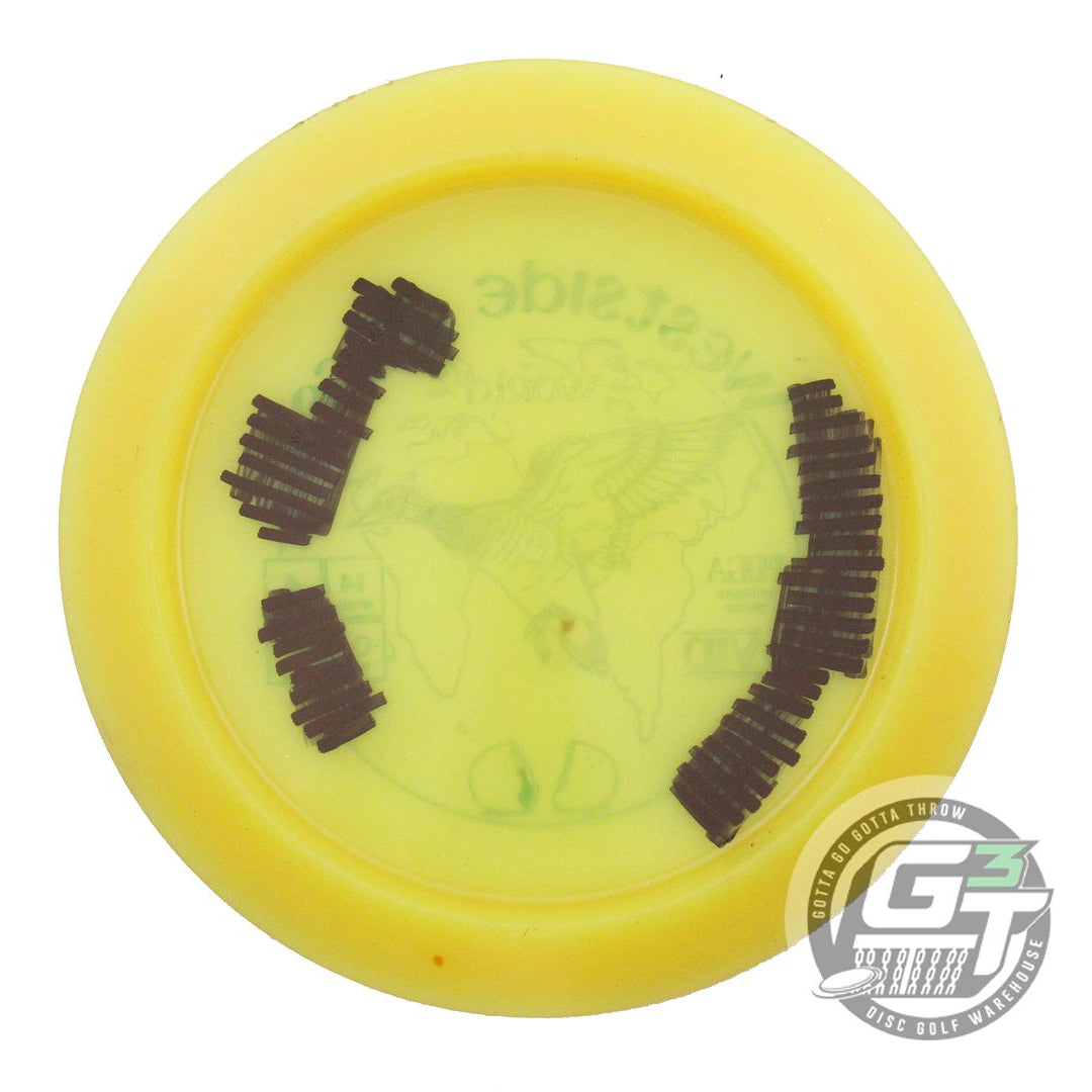 USED Westside Discs VIP World 173g Yellow Teal Foil Distance Driver Golf Disc