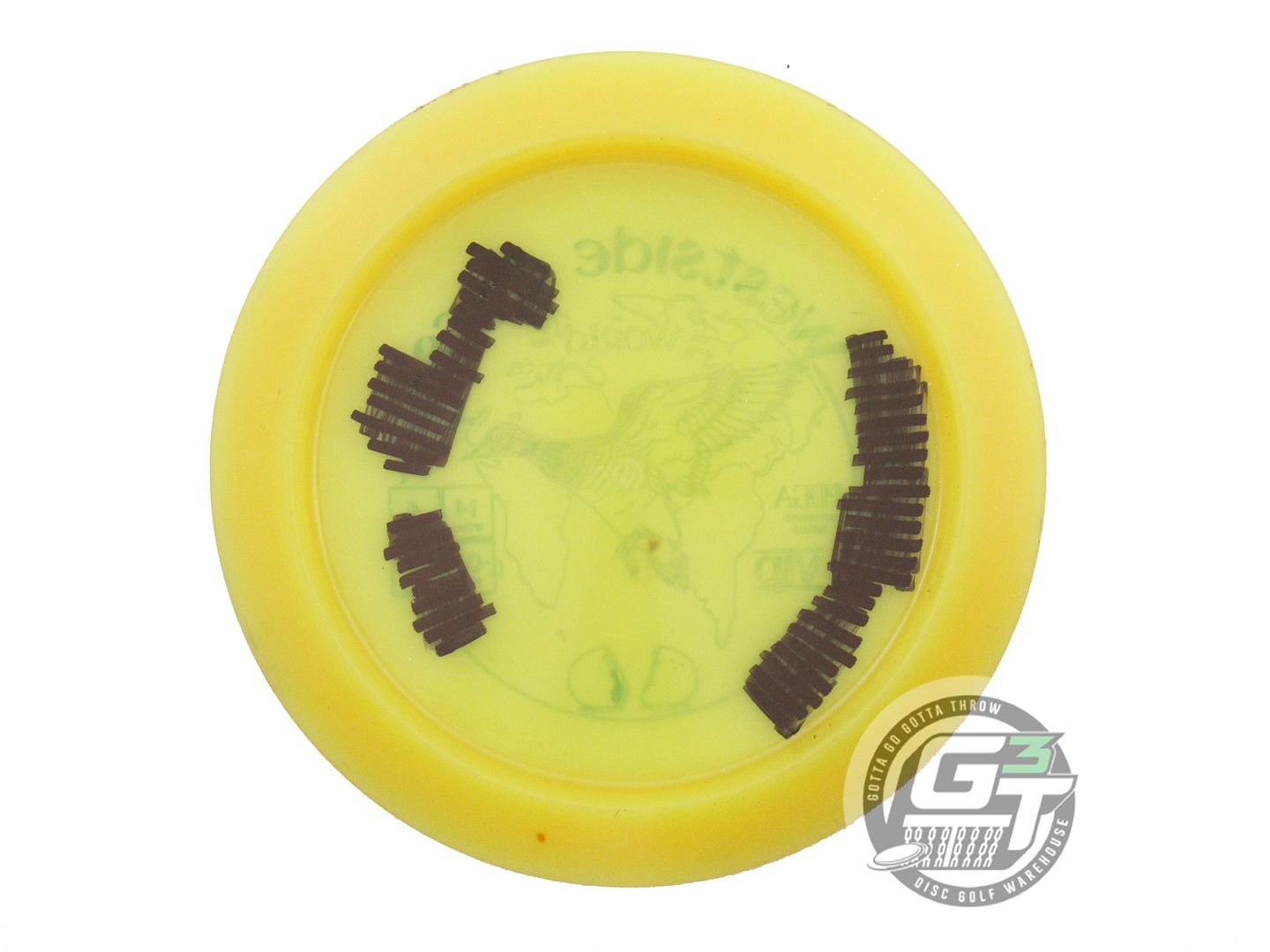 USED Westside Discs VIP World 173g Yellow Teal Foil Distance Driver Golf Disc