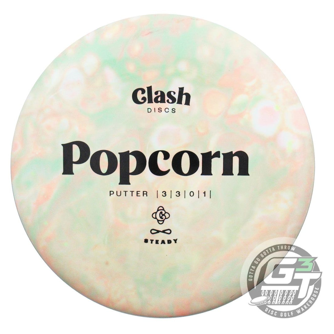 USED Clash Discs Steady Popcorn 172g White HOME DYED Putter Golf Disc