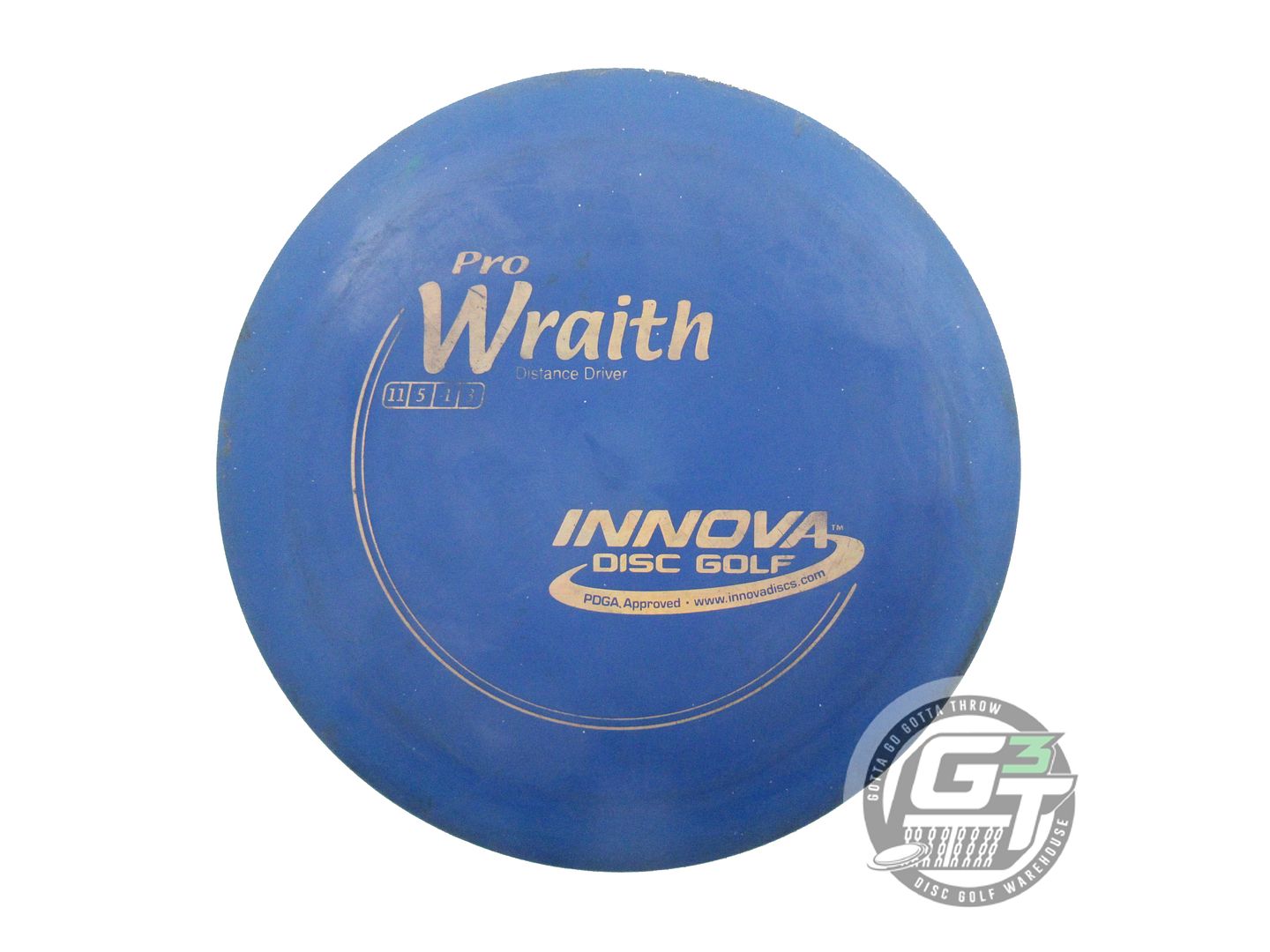 USED Innova Pro Wraith 168g Blue Gold Holo Foil Distance Driver Golf Disc
