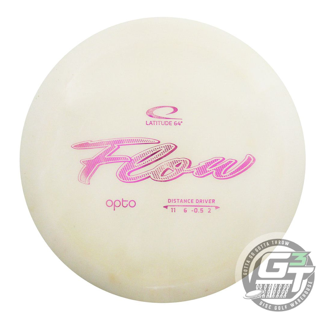 USED Latitude 64 Opto Flow 176g White Magenta Foil Distance Driver Golf Disc