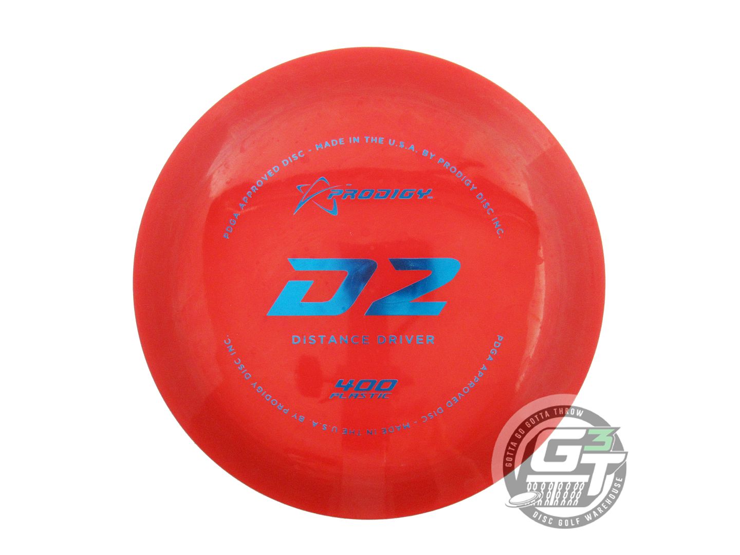 USED Prodigy Discs 400 D2 174g Red Blue Foil Distance Driver Golf Disc