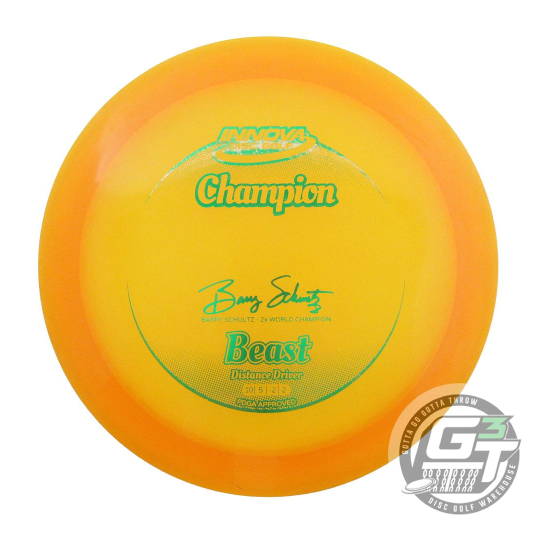 USED Innova Champion Beast 163g Orange Green Foil Distance Driver Golf Disc