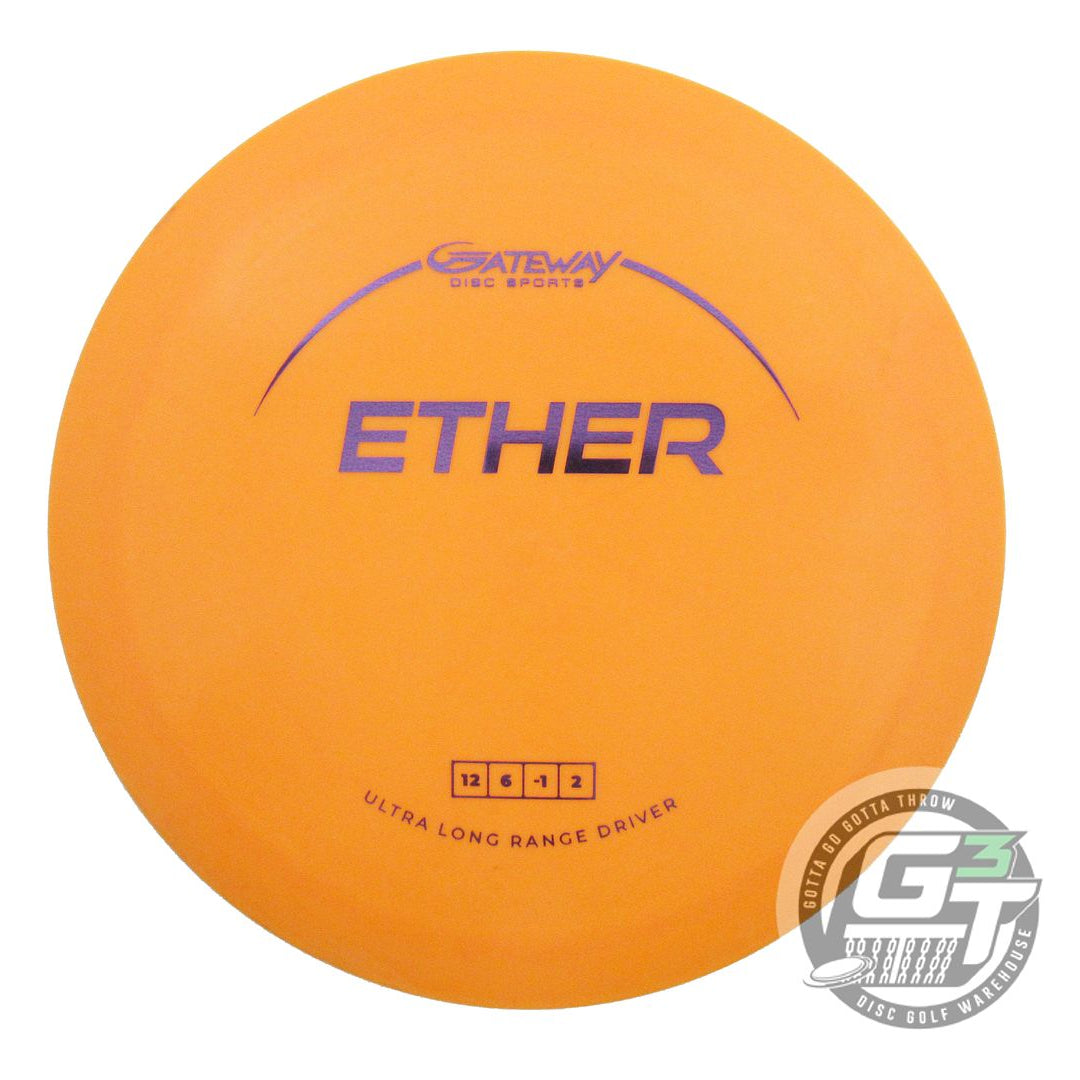 USED Gateway NXT Ether 175g Orange Purple Foil Distance Driver Golf Disc