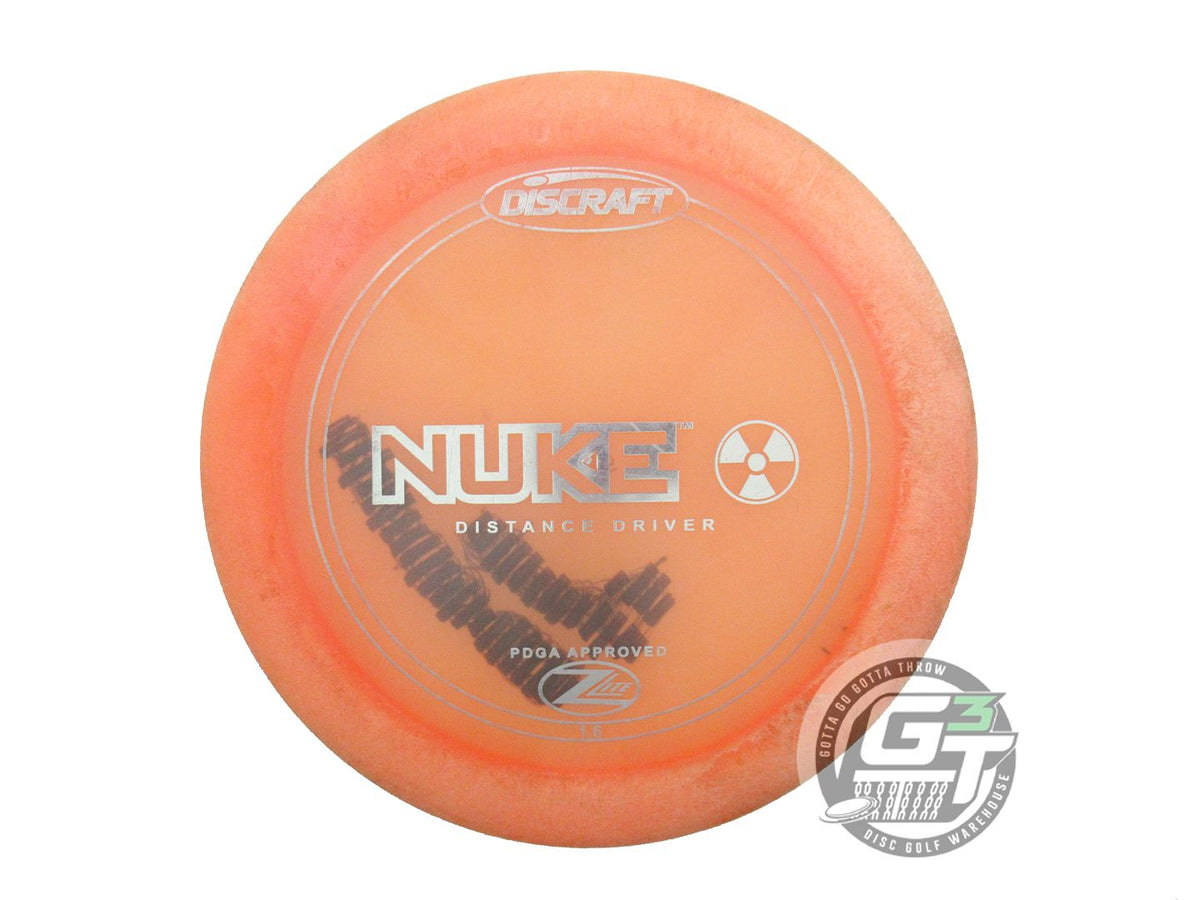 USED Discraft Z Lite Nuke 154g Orange Silver Foil Distance Driver Golf Disc
