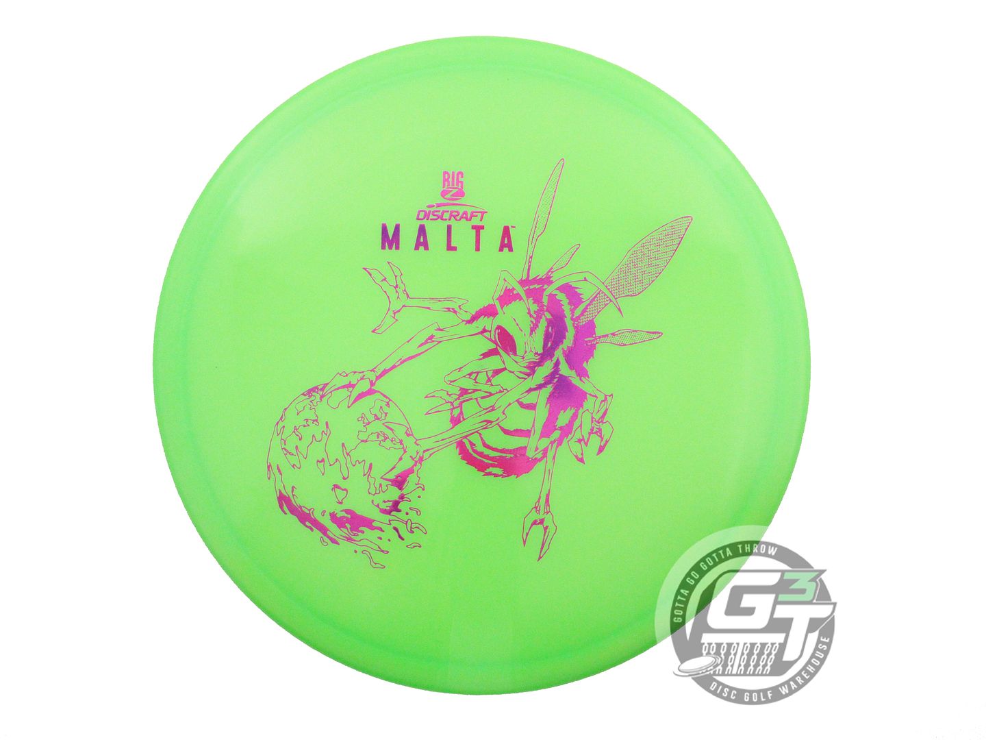 USED Discraft Big Z Malta 177g Green Magenta Foil Midrange Golf Disc