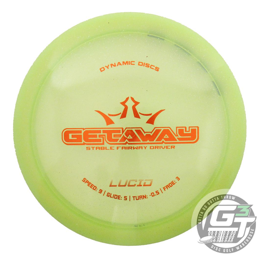 USED Dynamic Discs Lucid Getaway 173g Lime Orange Foil Distance Driver Disc