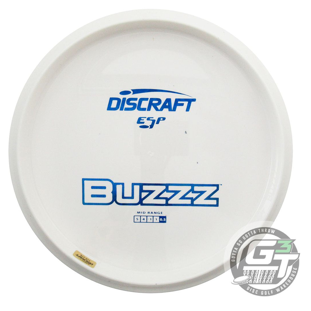 USED Discraft Backstamp ESP Buzzz 178g White Blue Shatter Foil Midrange Disc