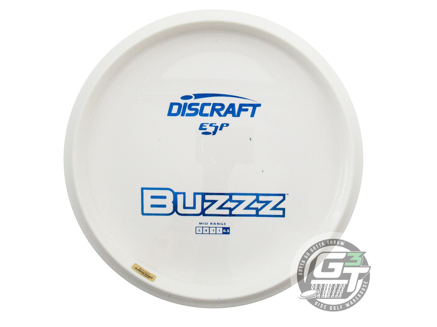 USED Discraft Backstamp ESP Buzzz 178g White Blue Shatter Foil Midrange Disc