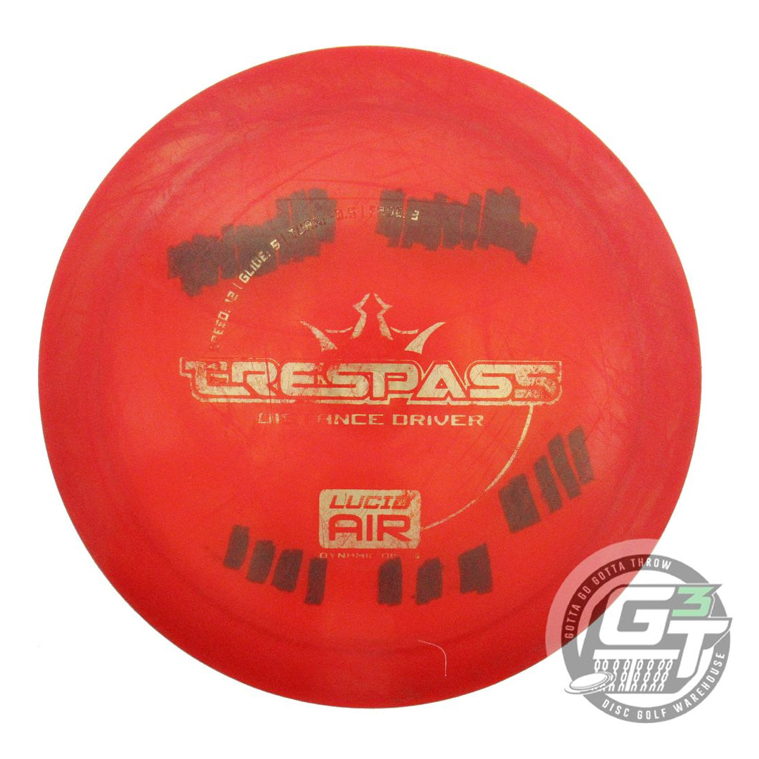 USED Dynamic Discs Lucid AIR Trespass 154g Red Gold Foil Distance Driver Disc
