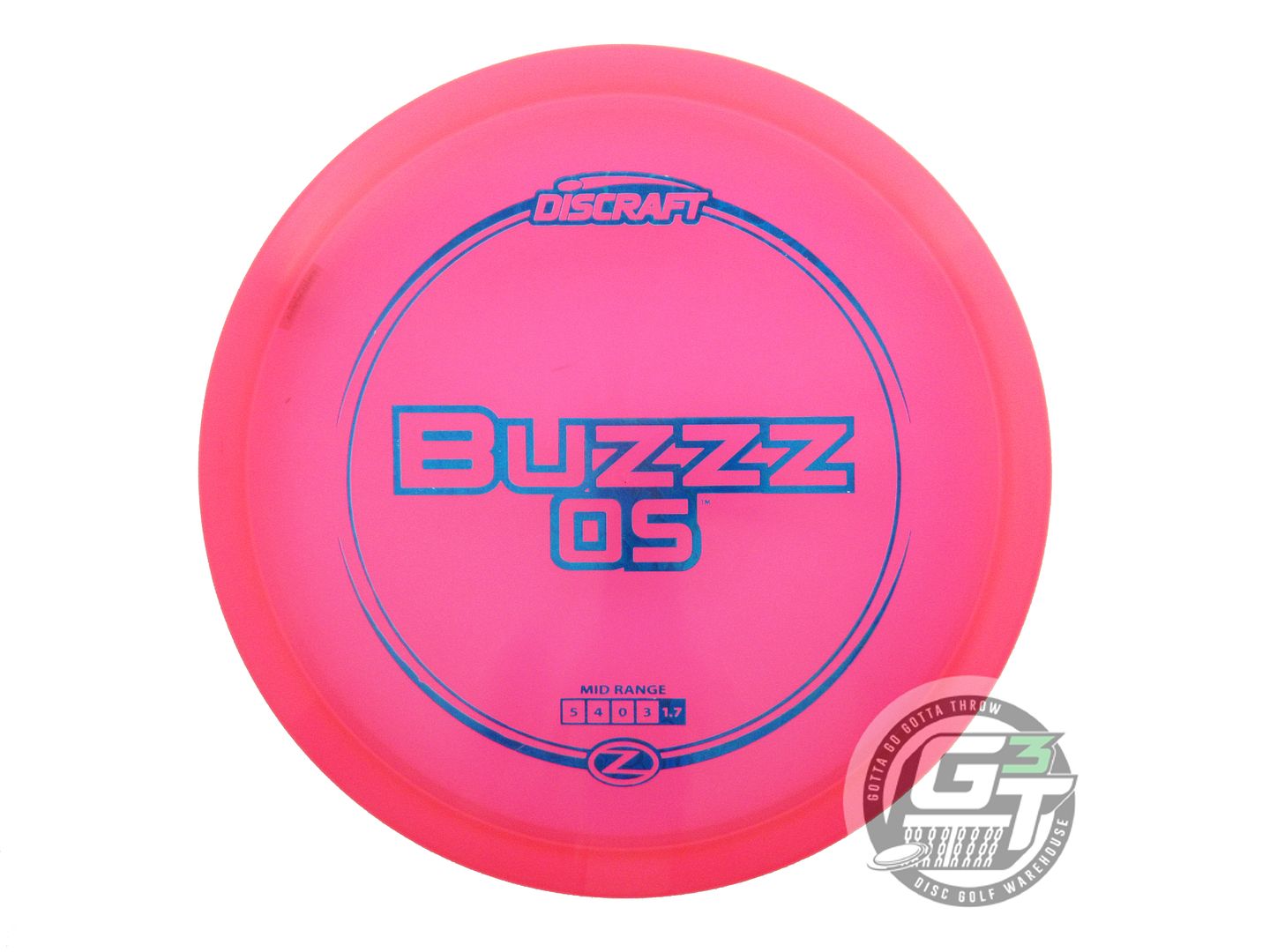 NOS Discraft Z Buzzz OS 177g Pink Blue Foil Midrange Golf Disc