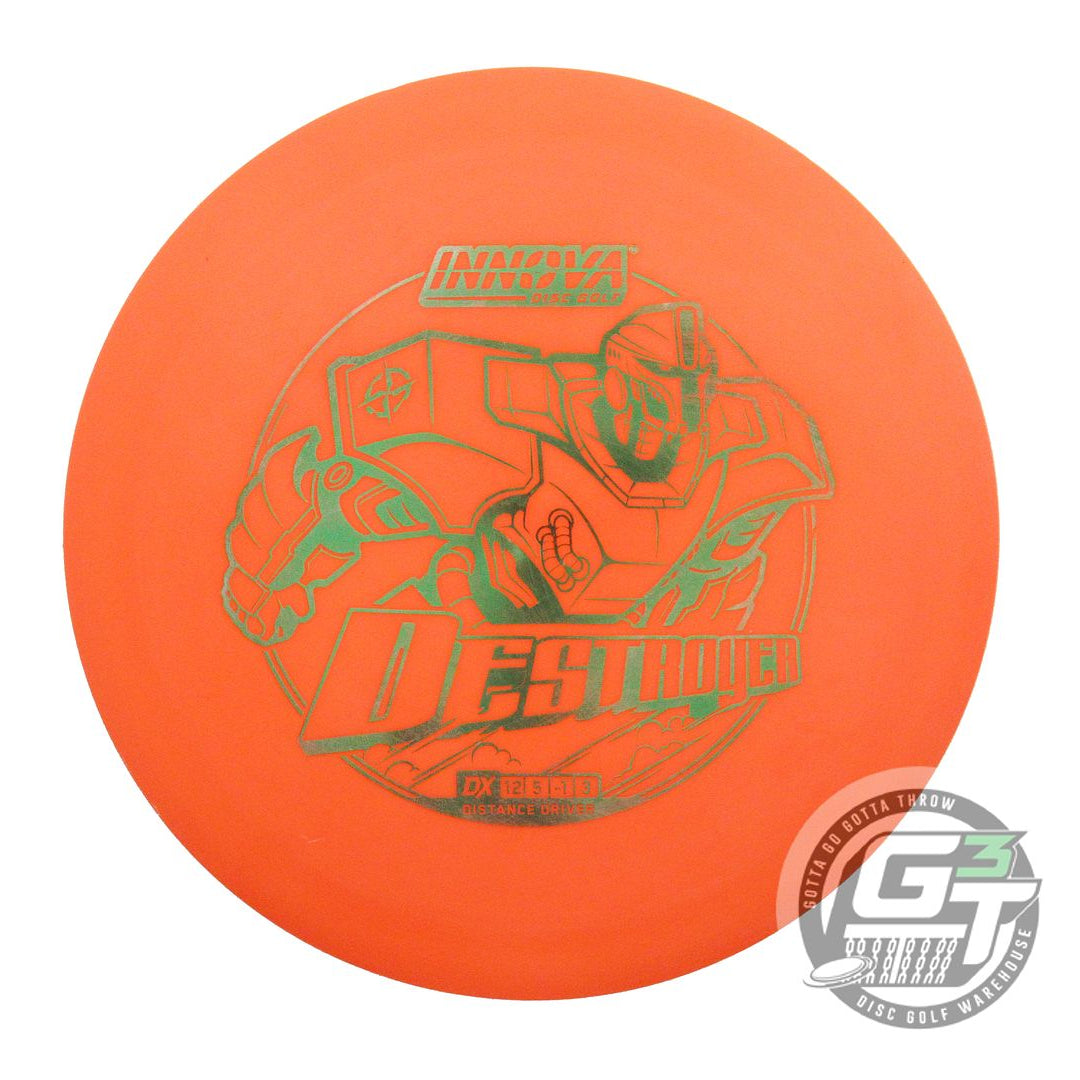 USED Innova DX Destroyer 168g Orange Green Foil Distance Driver Golf Disc
