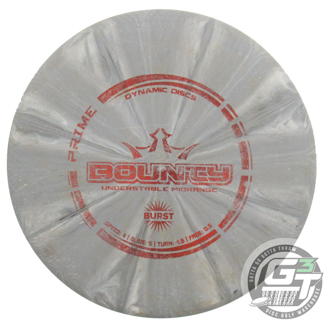 USED Dynamic Discs Prime Burst Bounty 178g Gray Red Foil Midrange Golf Disc