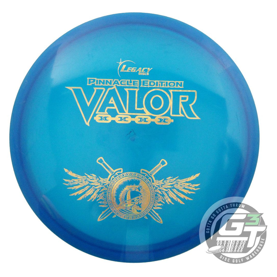 USED Legacy Discs Pinnacle Valor 176g Blue Gold Tron Foil Midrange Golf Disc