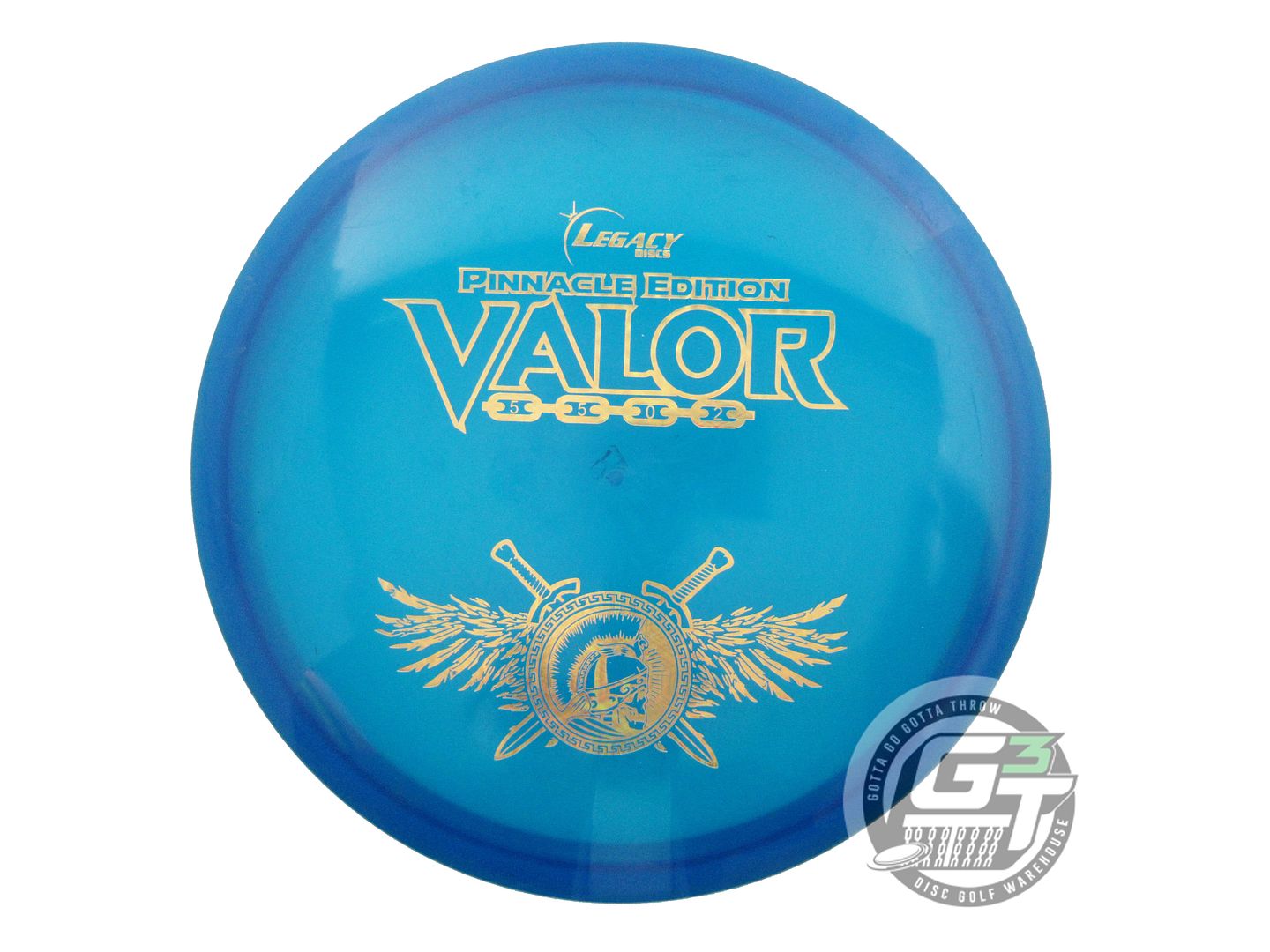 USED Legacy Discs Pinnacle Valor 176g Blue Gold Tron Foil Midrange Golf Disc