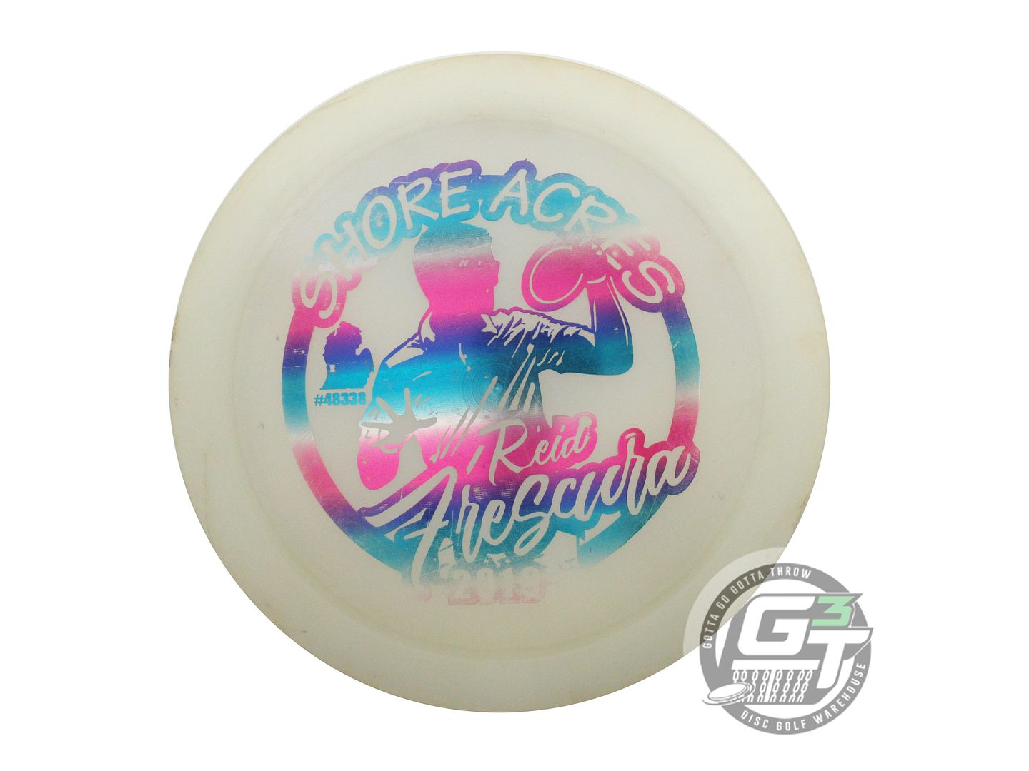 USED Discraft Z Crank 176g White Miami Foil Distance Driver Golf Disc