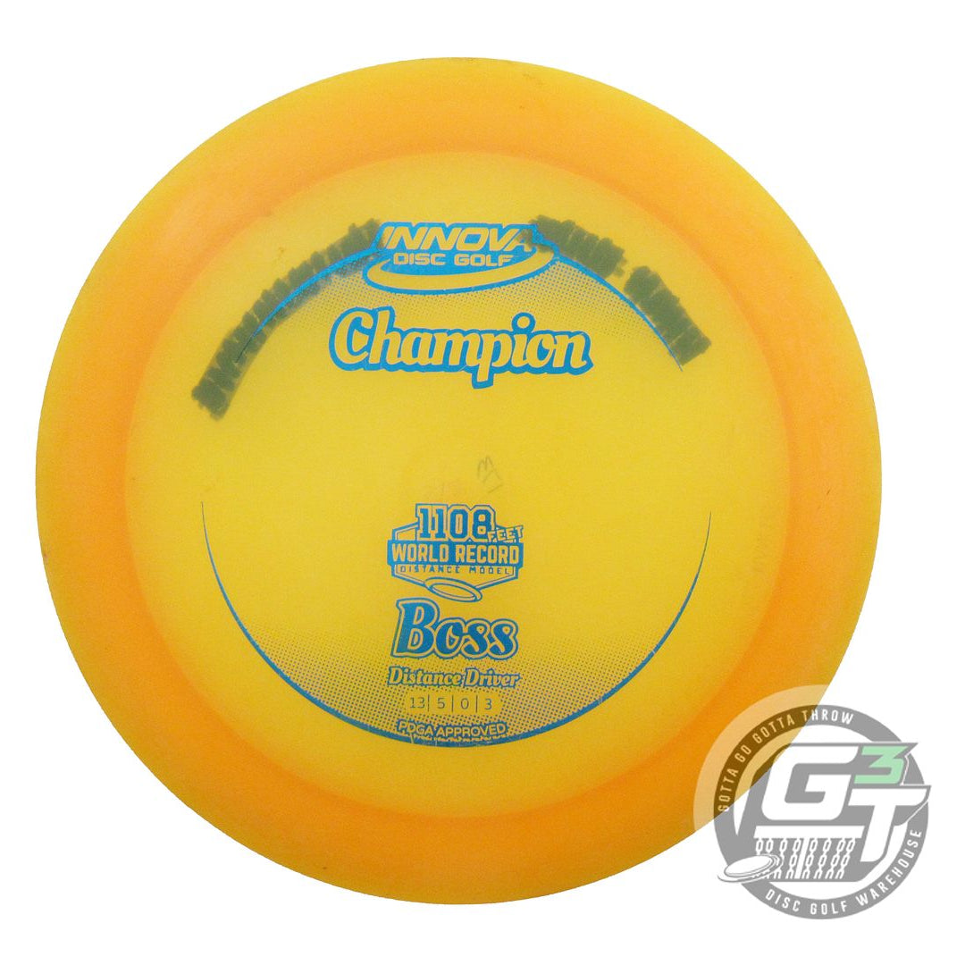 USED Innova Champion Boss 173g Marigold Blue Foil Distance Driver Golf Disc