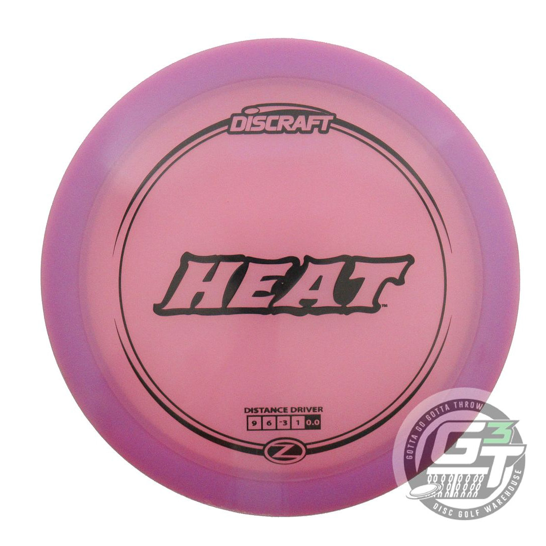 USED Discraft Z Heat 175g Purple Black Stamp Distance Driver Golf Disc