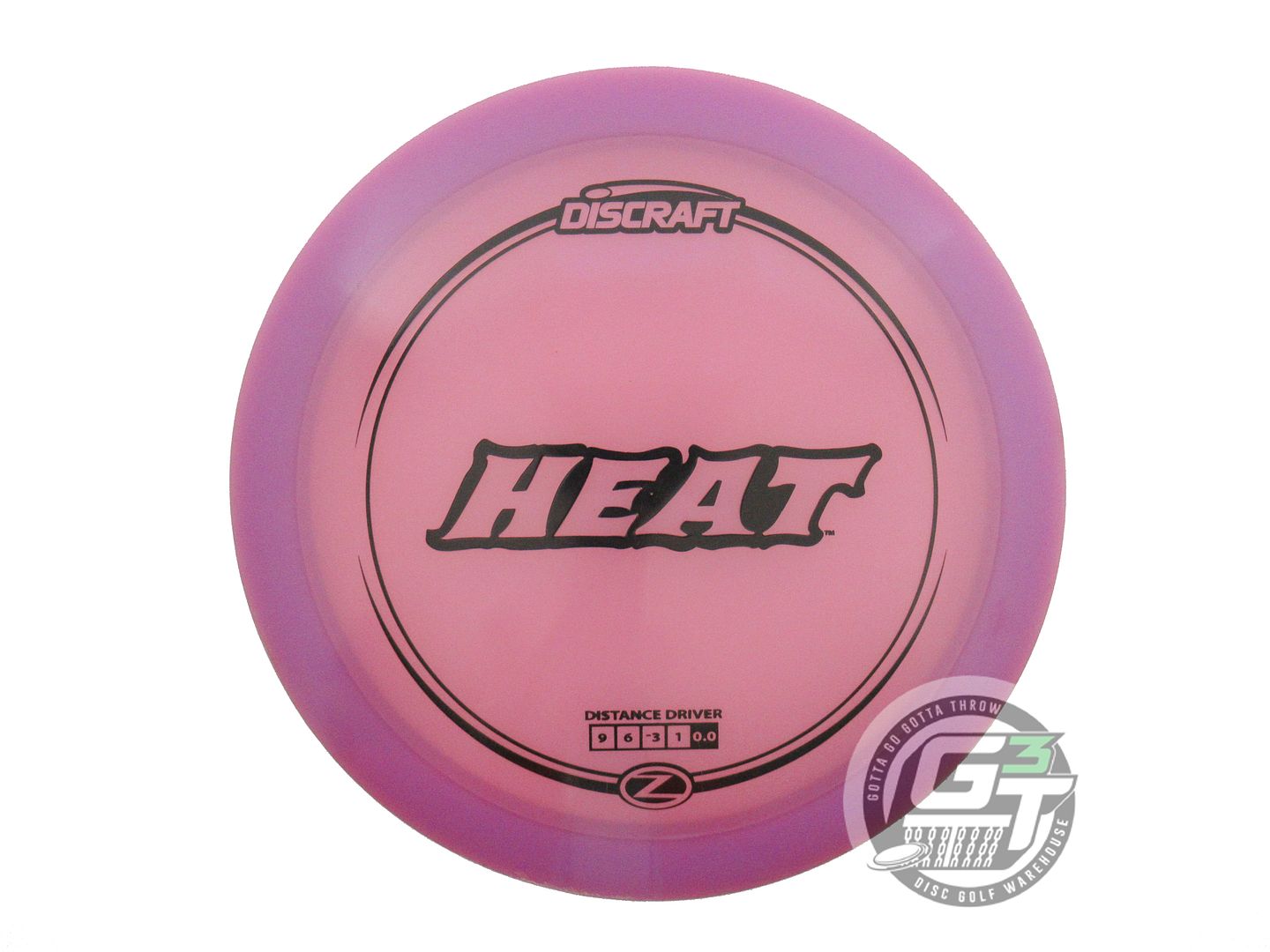 USED Discraft Z Heat 175g Purple Black Stamp Distance Driver Golf Disc