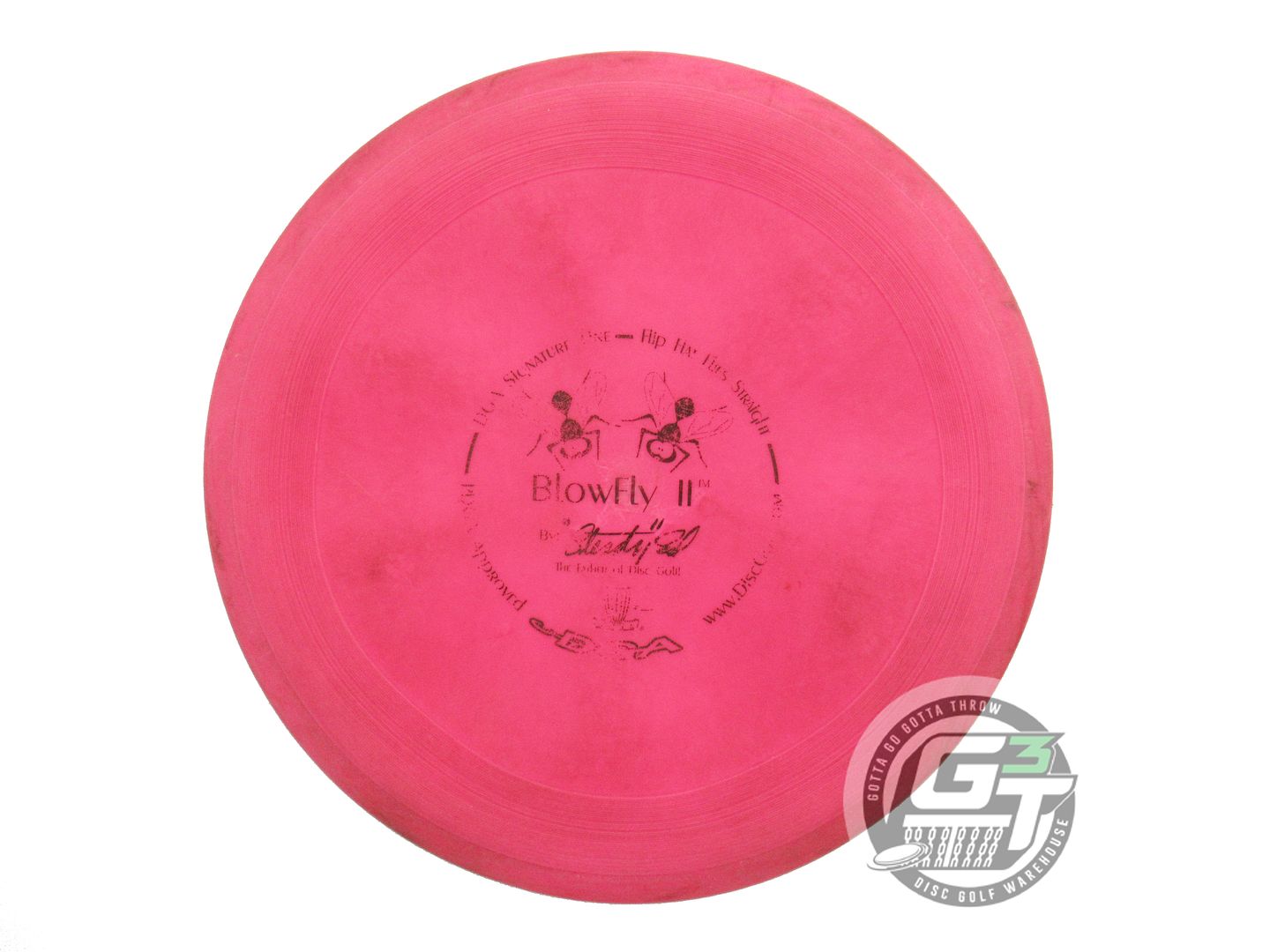 USED DGA Signature Line Blowfly 1 172g Pink Black Stamp Putter Golf Disc