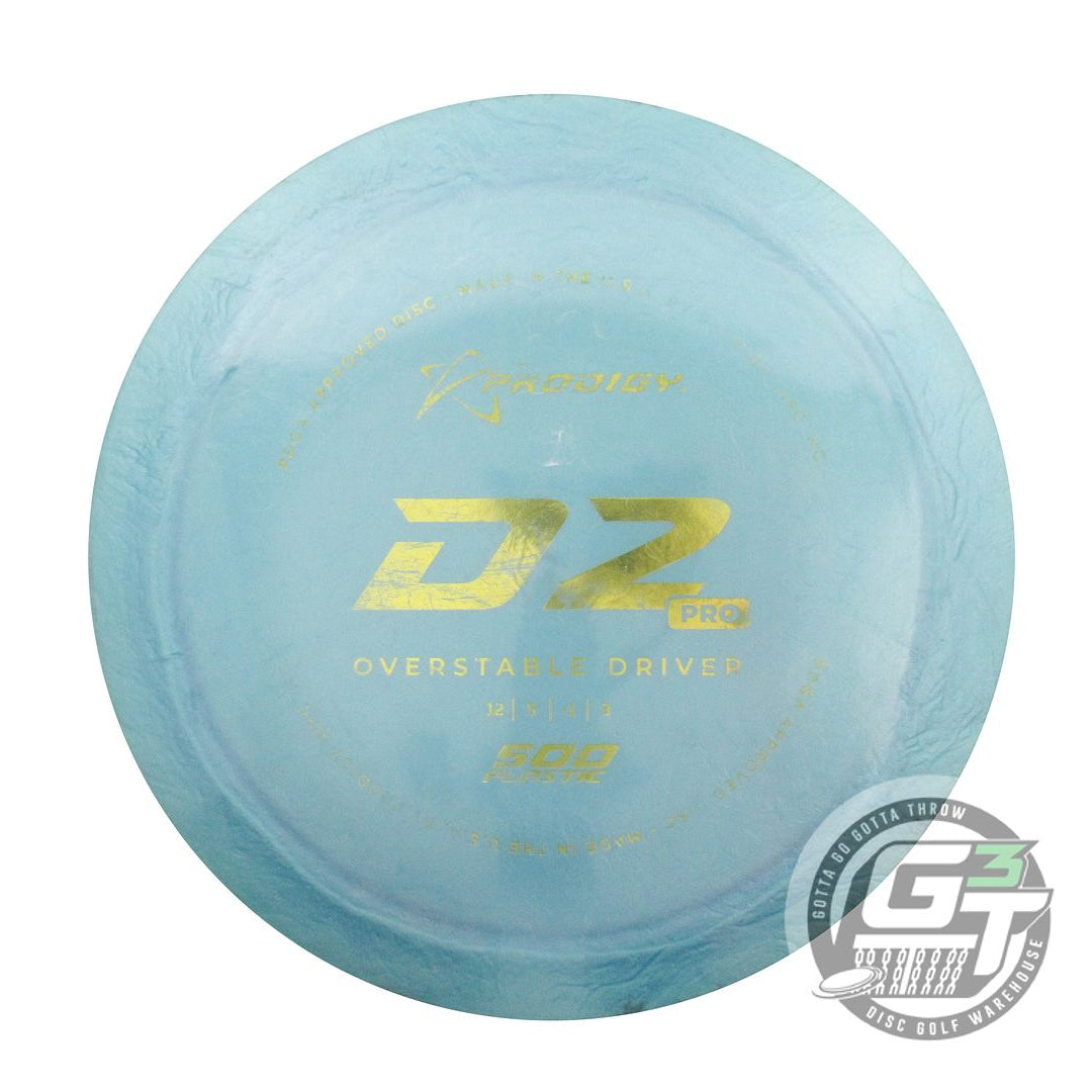 USED Prodigy Discs 500 D2 Pro 166g Teal Yellow Foil Distance Driver Golf Disc