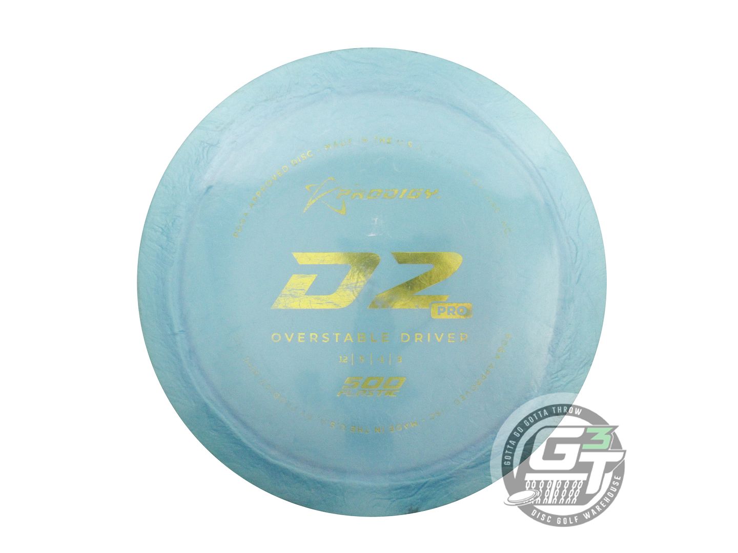 USED Prodigy Discs 500 D2 Pro 166g Teal Yellow Foil Distance Driver Golf Disc