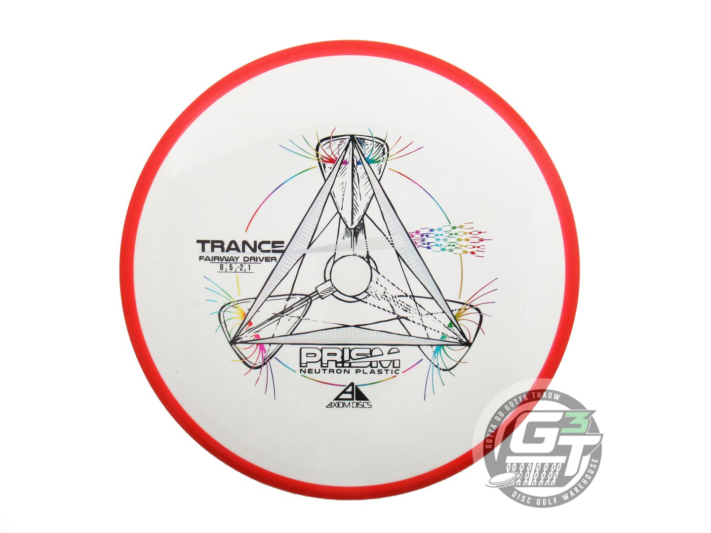 USED Axiom Discs Prism Neutron Trance 173g White Red Rim Fairway Driver Disc
