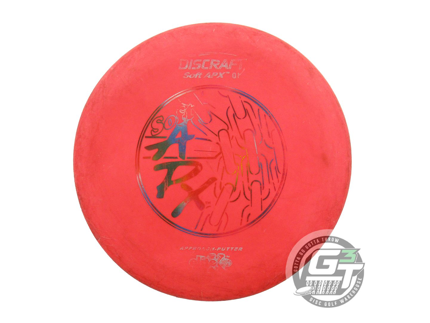 USED Discraft Elite X APX 171g Red Rainbow Foil WARPED Putter Golf Disc