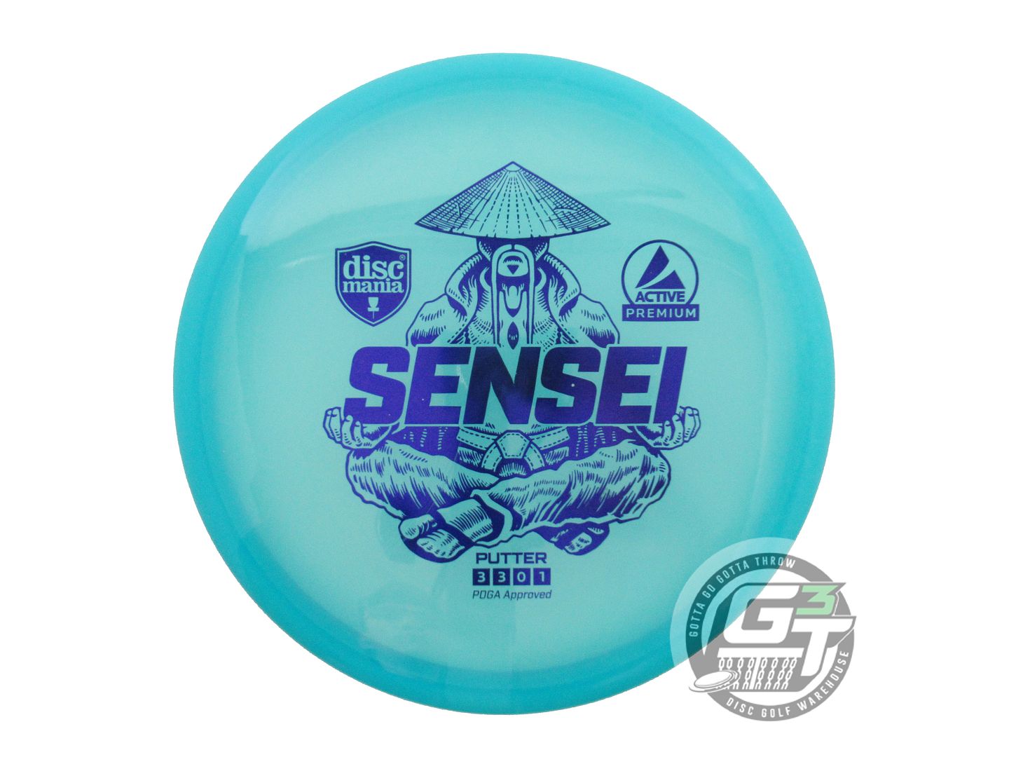 USED DiscMania Active Premium Sensei 175g Teal Blue Foil Putter Golf Disc