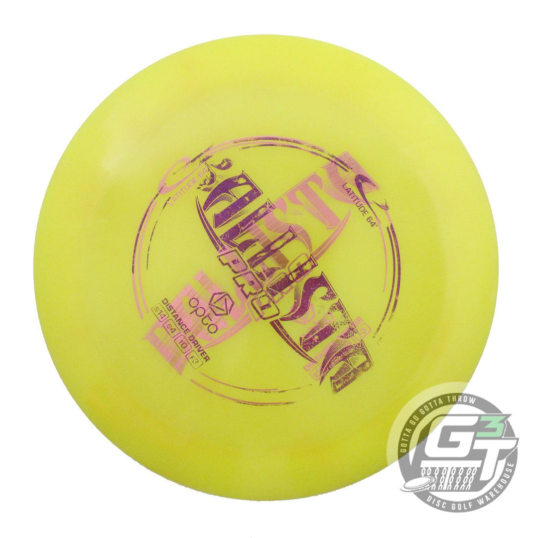 USED Latitude 64 X-OUT Opto Ballista Pro 174g Yellow Distance Driver Golf Disc