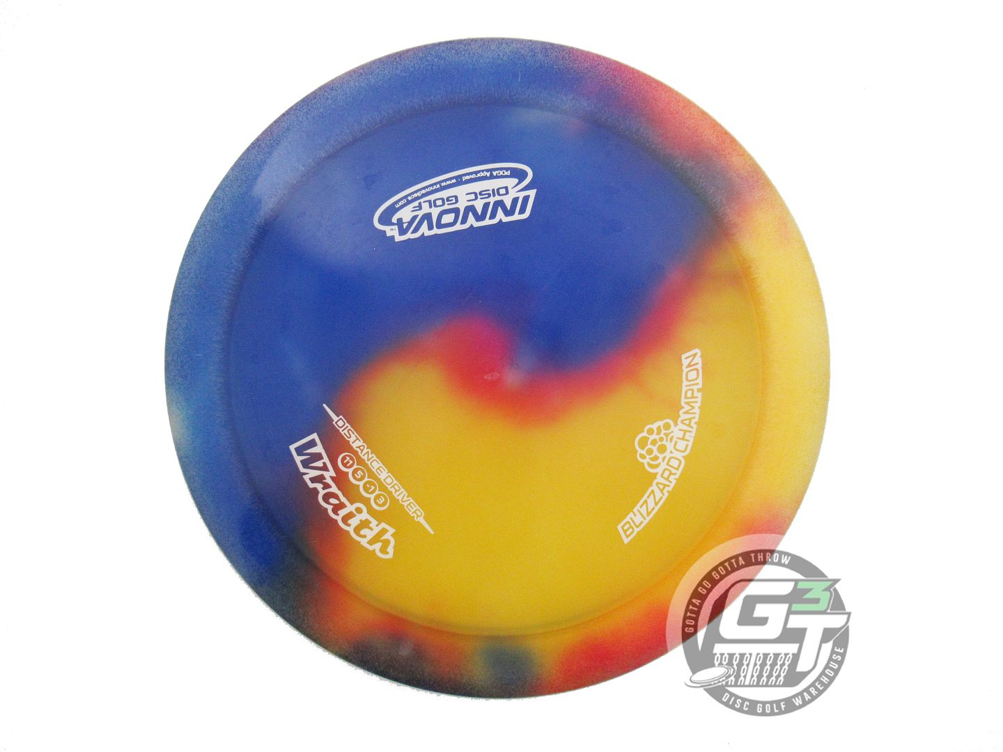 USED Innova I-DYE Blizzard Wraith 136g Yin Yang Distance Driver Golf Disc
