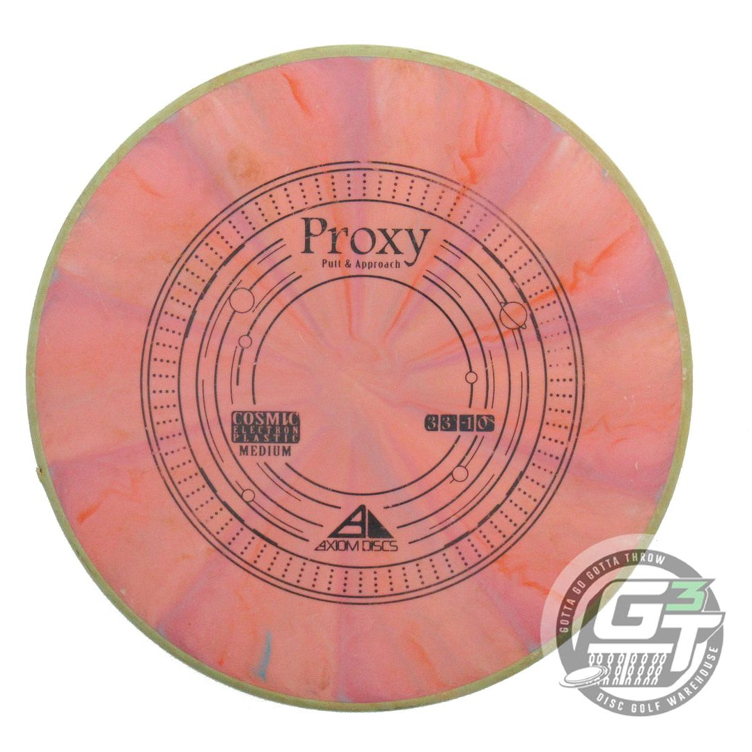 USED Axiom Discs Cosmic Electron Proxy 172g Pink-Orange Putter Golf Disc