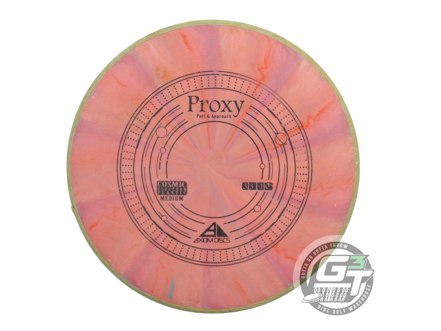 USED Axiom Discs Cosmic Electron Proxy 172g Pink-Orange Putter Golf Disc