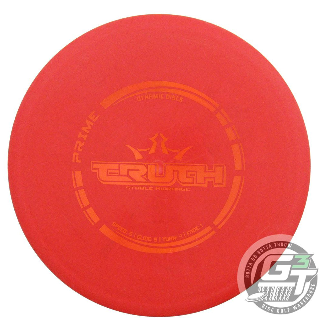 USED Dynamic Discs Prime Truth 169g Red Orange Foil Midrange Golf Disc