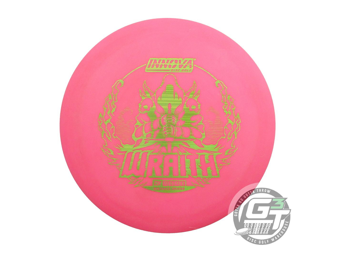USED Innova DX Wraith 166g Pink Lime Laser Foil Distance Driver Golf Disc