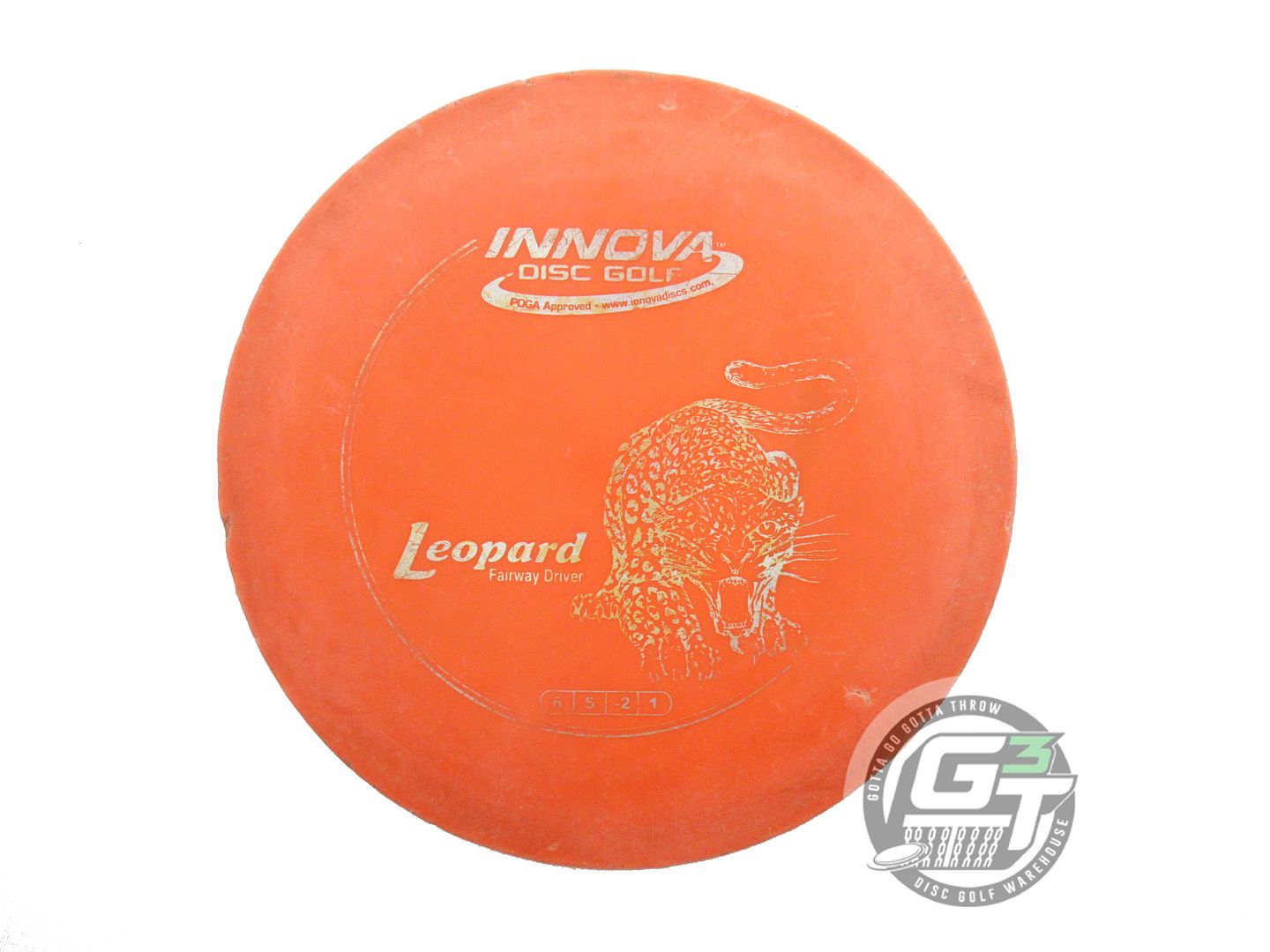 USED Innova DX Leopard 162g Orange Silver Foil Fairway Driver Golf Disc