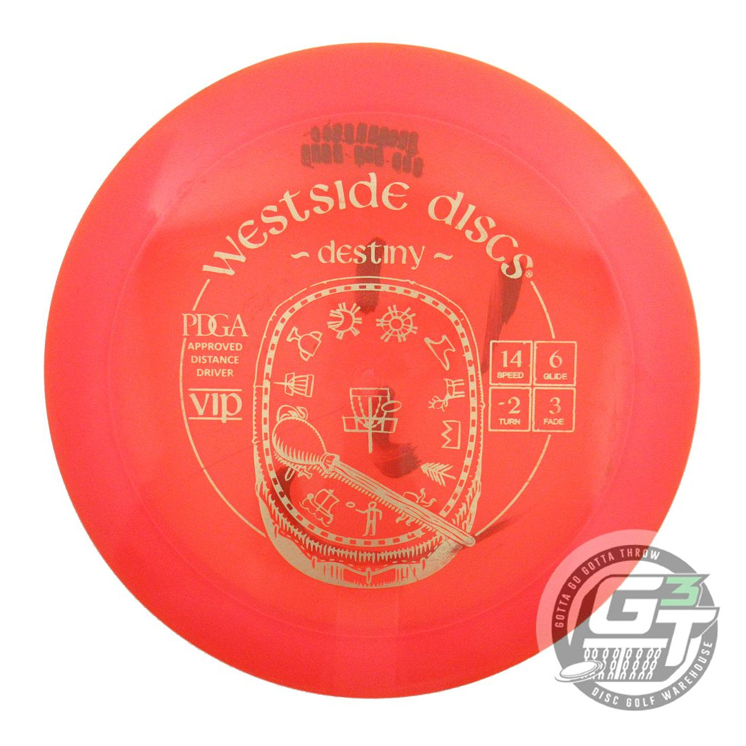 USED Westside Discs VIP Destiny 173g Orange Gold Foil Distance Driver Golf Disc