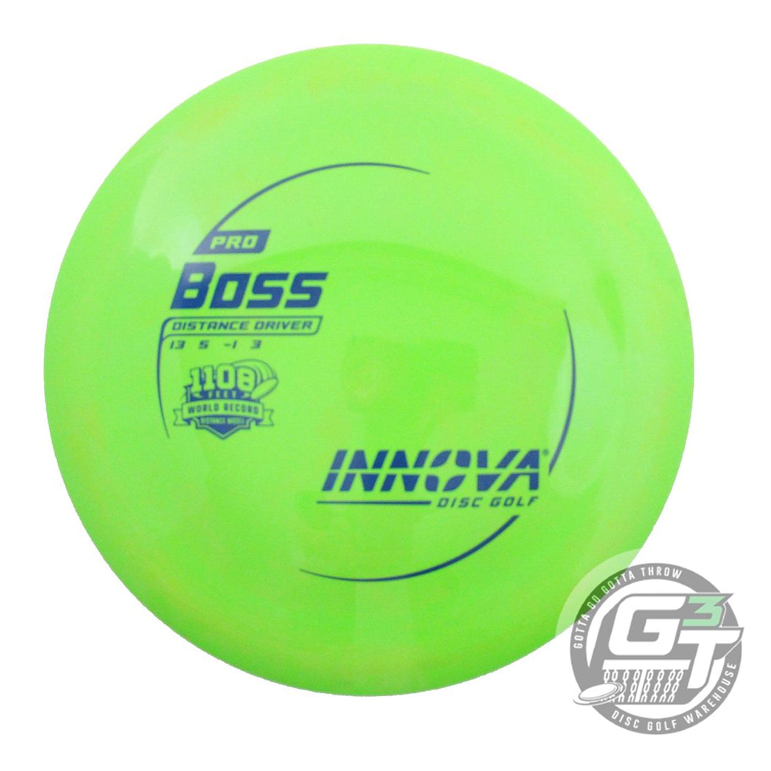 USED Innova Pro Boss 169g Lime Blue Stamp Distance Driver Golf Disc