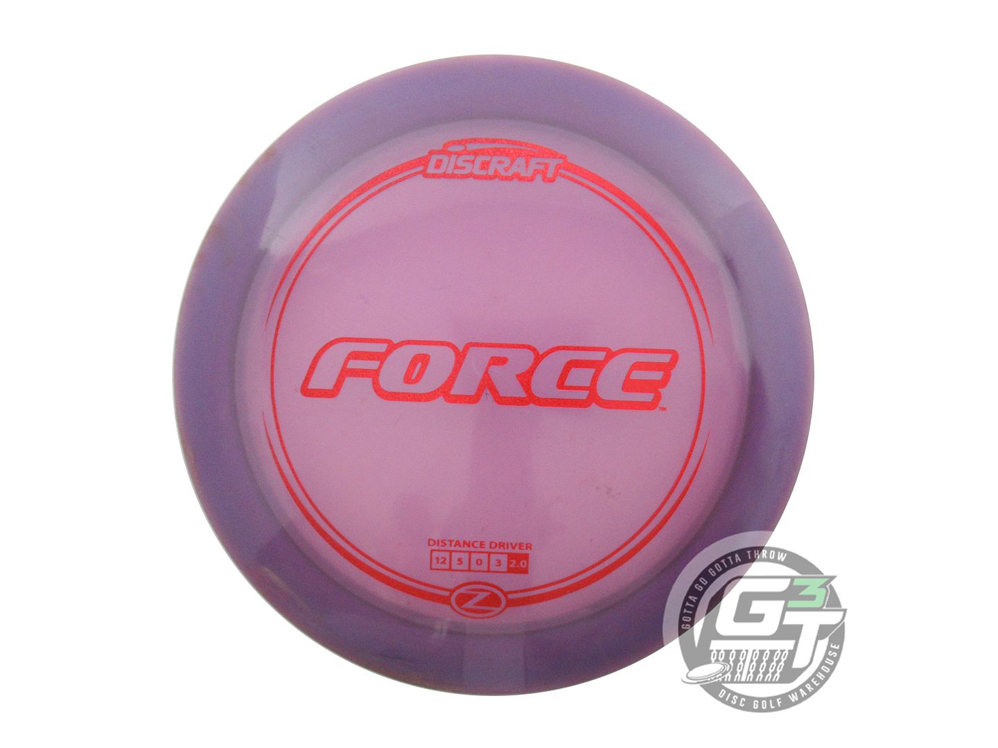 USED Discraft Z Force 174g Purple Red Glitter Foil Distance Driver Golf Disc