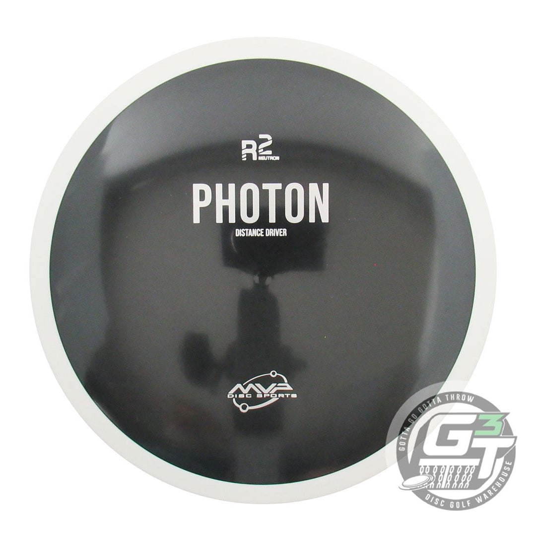 NOS MVP Disc Sports R2 Neutron Photon 169g Black White Rim Distance Driver Disc