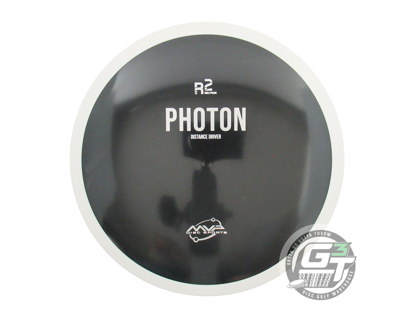 NOS MVP Disc Sports R2 Neutron Photon 169g Black White Rim Distance Driver Disc