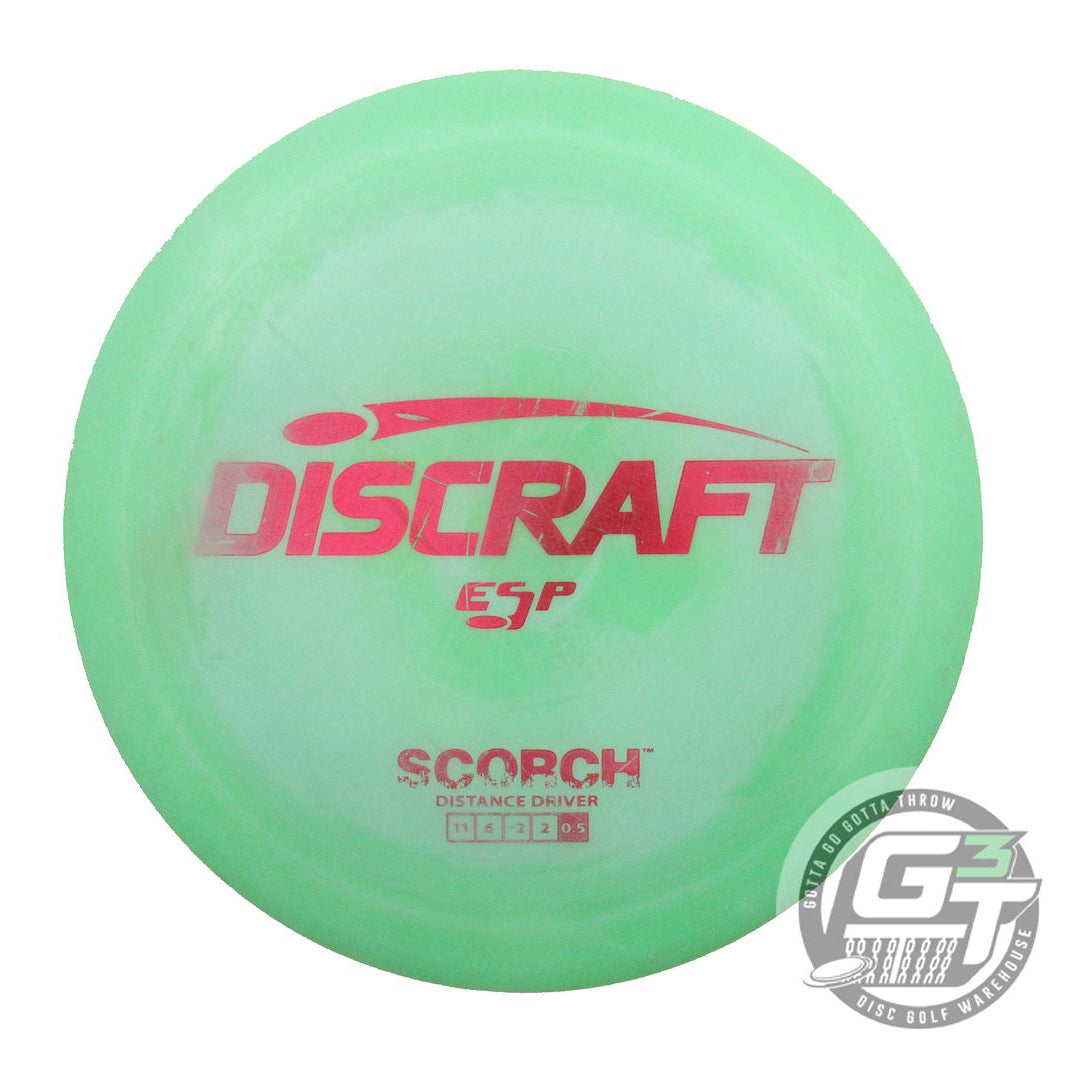 USED Discraft ESP Scorch 174g Lime-Teal Red Foil Distance Driver Golf Disc