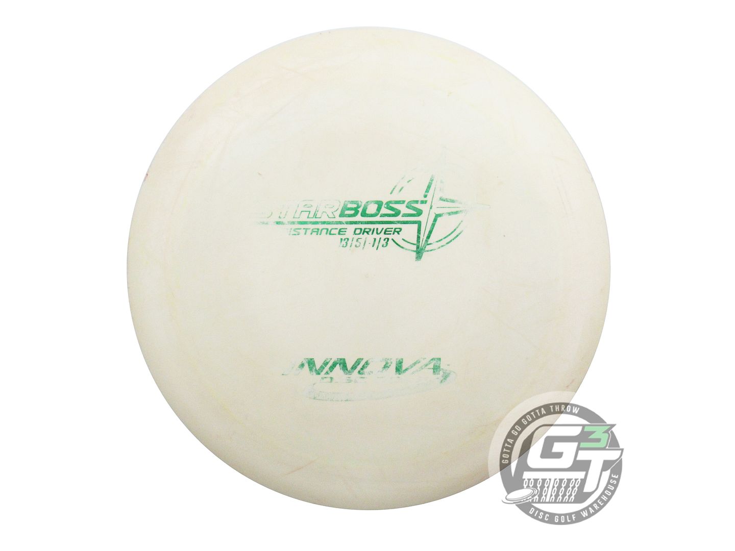 USED Innova Star Boss 175g White Green Foil BROKEN BOX Distance Driver Golf Disc