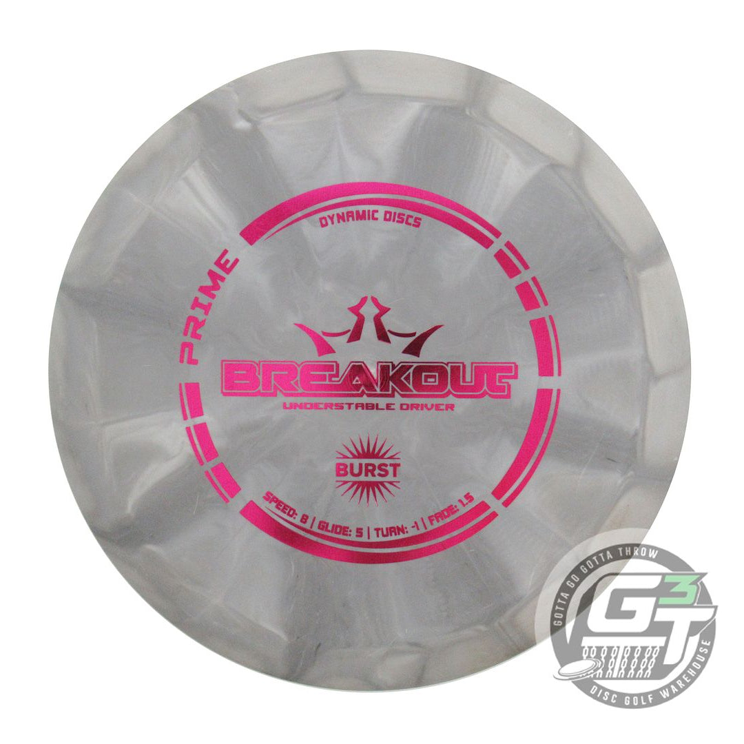 USED Dynamic Discs Prime Burst Breakout 156g Gray Red Foil Fairway Driver Disc