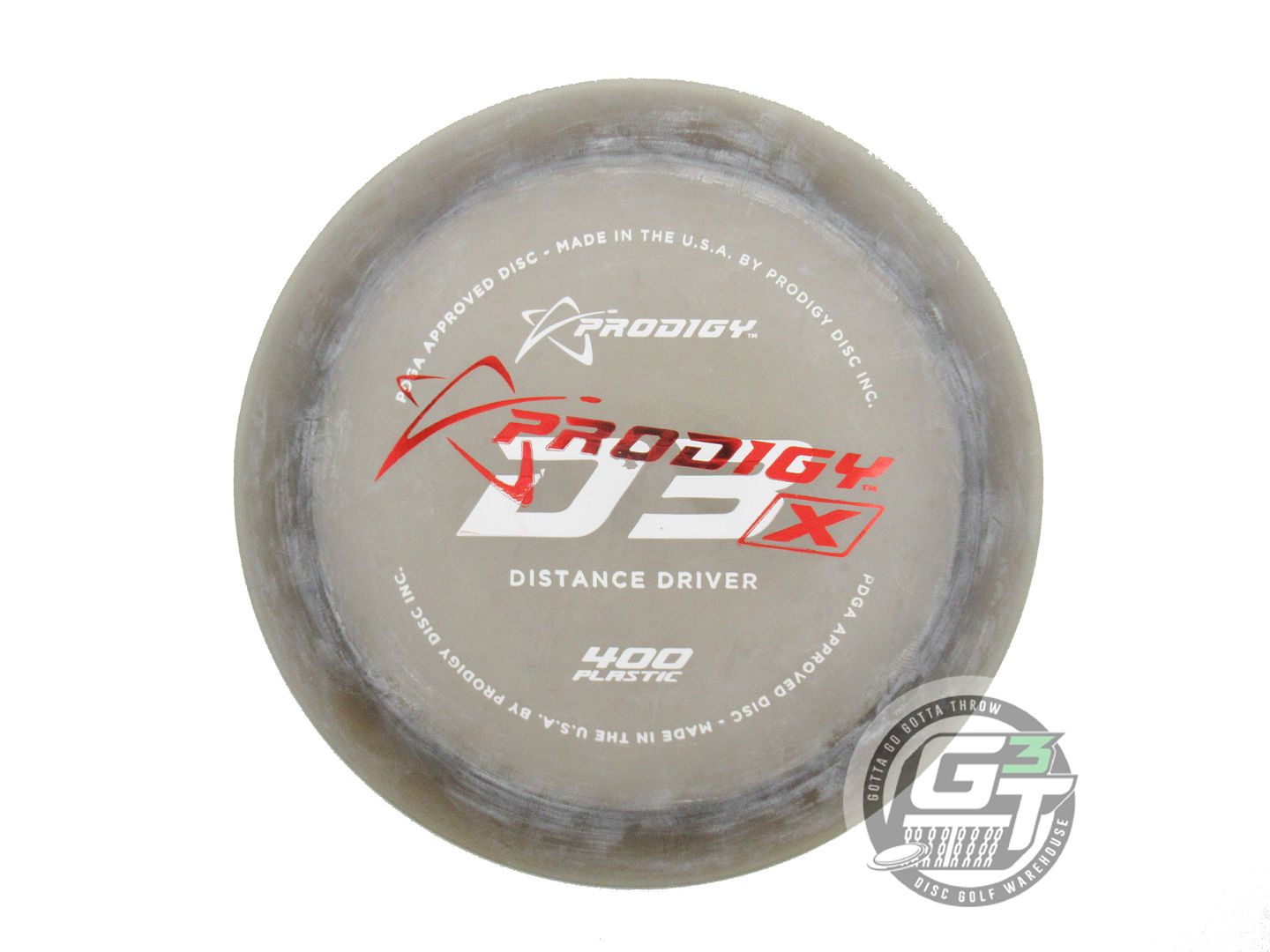 USED Prodigy Discs X-OUT 400 D3 174g Gray CHALKY Distance Driver Golf Disc